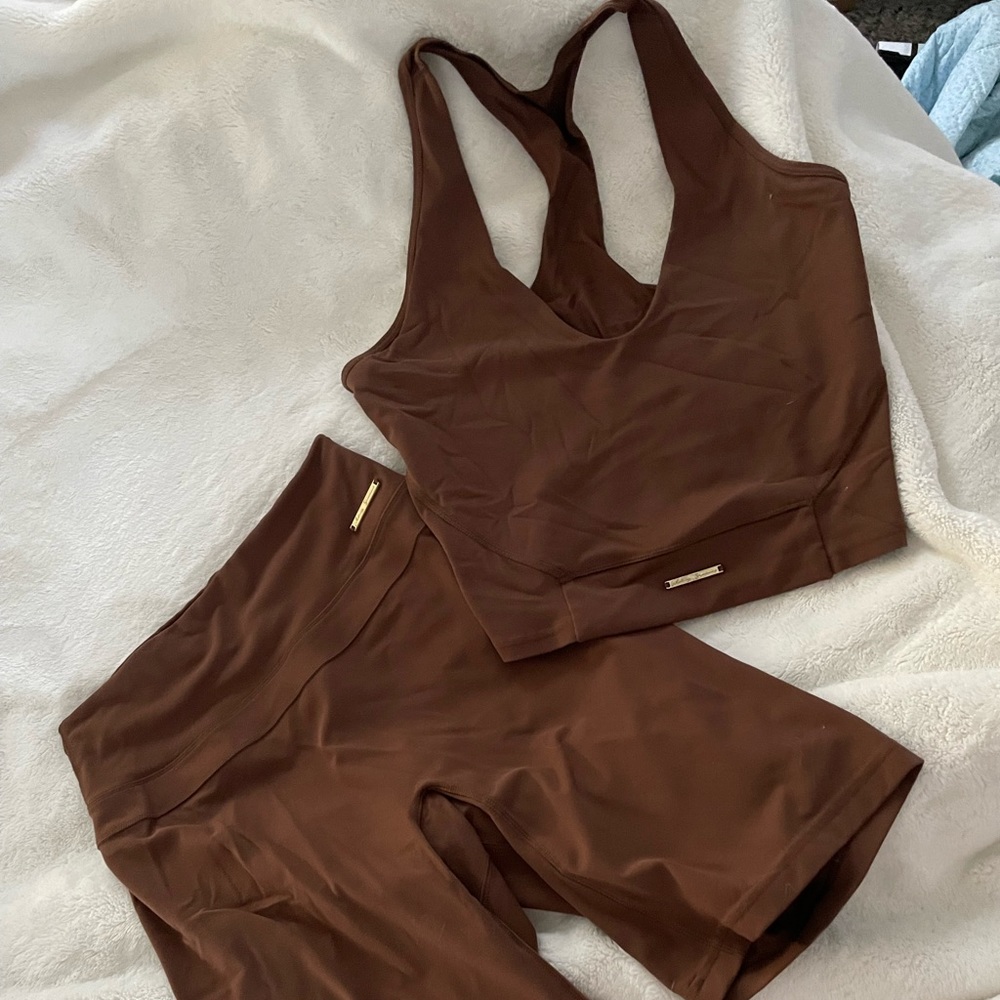Brown Whitney Simmons Gymshark Set